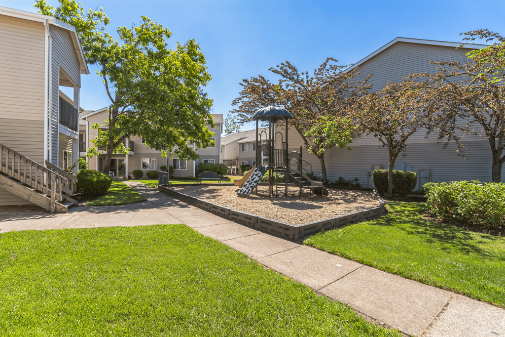 the preserve at ballantyne commons park with playground and trees