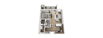 1 Bed 1 Bath Floor Plan at Lake Ridge, Prior Lake, 55379