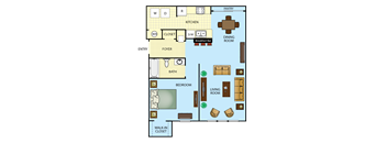 a floor plan of a house with bedrooms and a living room