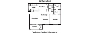 a floor plan of a house with a living room and a dining room