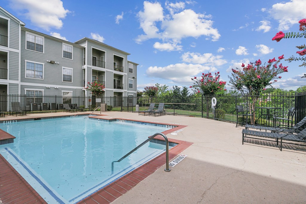 the swimming pool at the preserve apartments