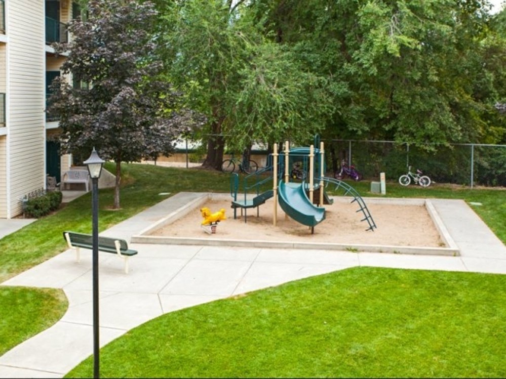 the playground at the apartments for rent