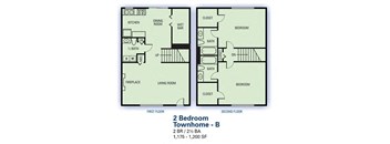 Two Bedroom/Two & a Half Bathroom Townhome