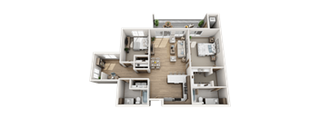2 Bedroom with Den Floor Plan at Lake Ridge, Prior Lake, MN