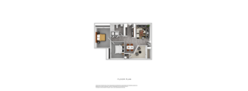 a floor plan of a 1100 sq ft apartment