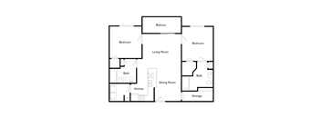 Two Bedroom Two Bathroom A at St. Augustine Estate, Dallas