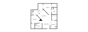 Two Bedroom Two Bathroom B at St. Augustine Estate, Texas
