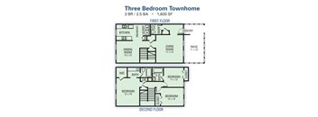 Three Bedroom/ Two and a Half Bathroom  at Linden Ridge, Stone Mountain