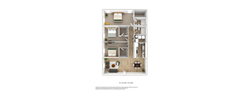 a floor plan of a 1 bedroom floor plan