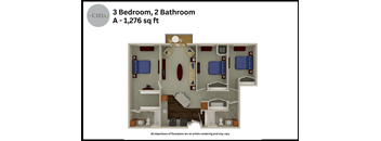 a floor plan of a 3 bedroom 2 bathroom a 1 179 sq ft