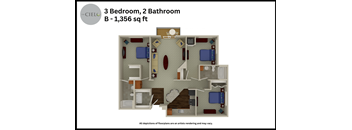 3 Bedroom 2 Bathroom B
