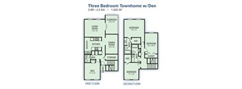 Three Bedroom/ Two and a Half Bathroom  at Linden Ridge, Stone Mountain, GA, 30083