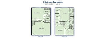 Three Bedroom/ Two and a Half Bathroom