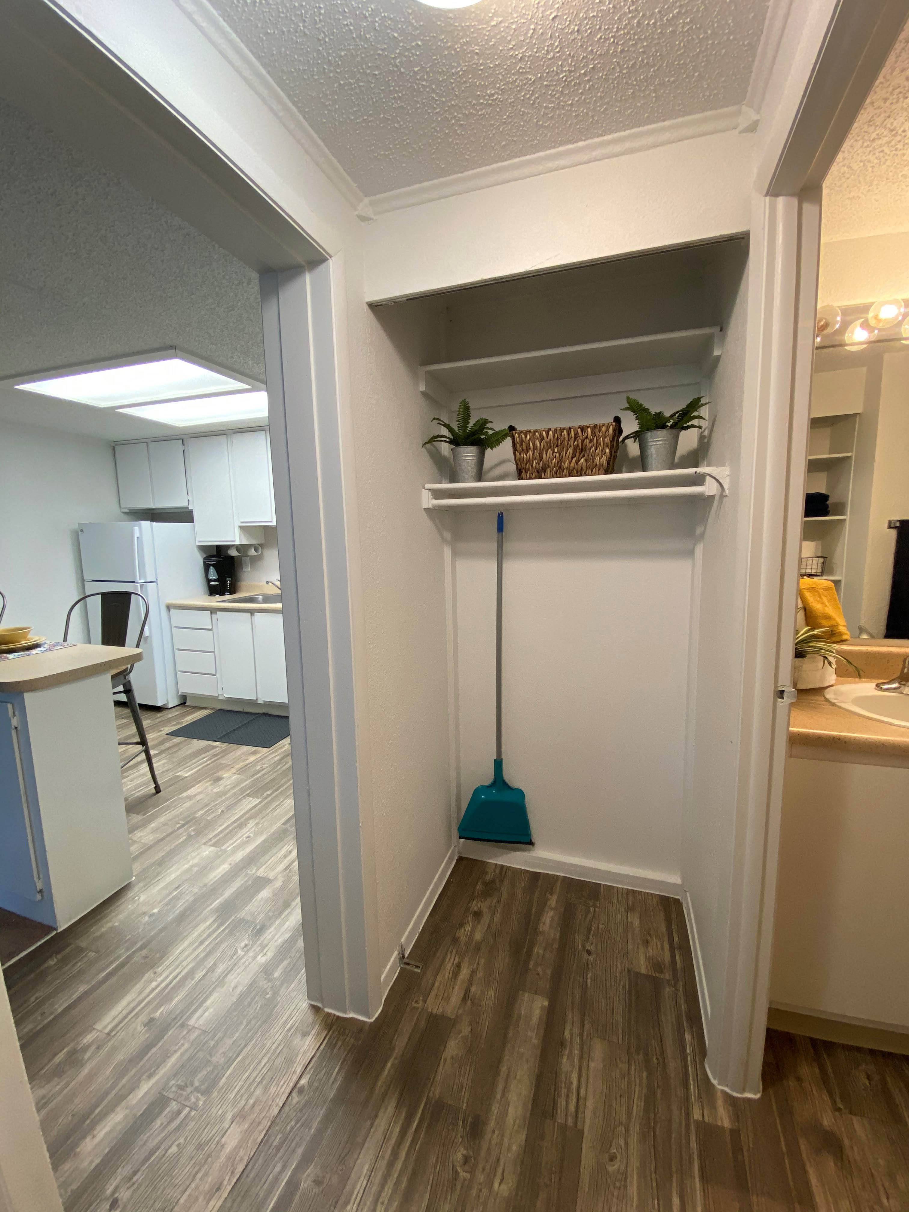 a view of the kitchen from the living room
