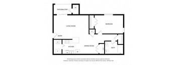 1 bedroom floor plan
