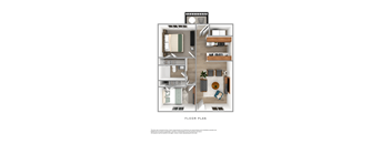 a 2 bedroom floor plan of a 2100 sq ft apartment