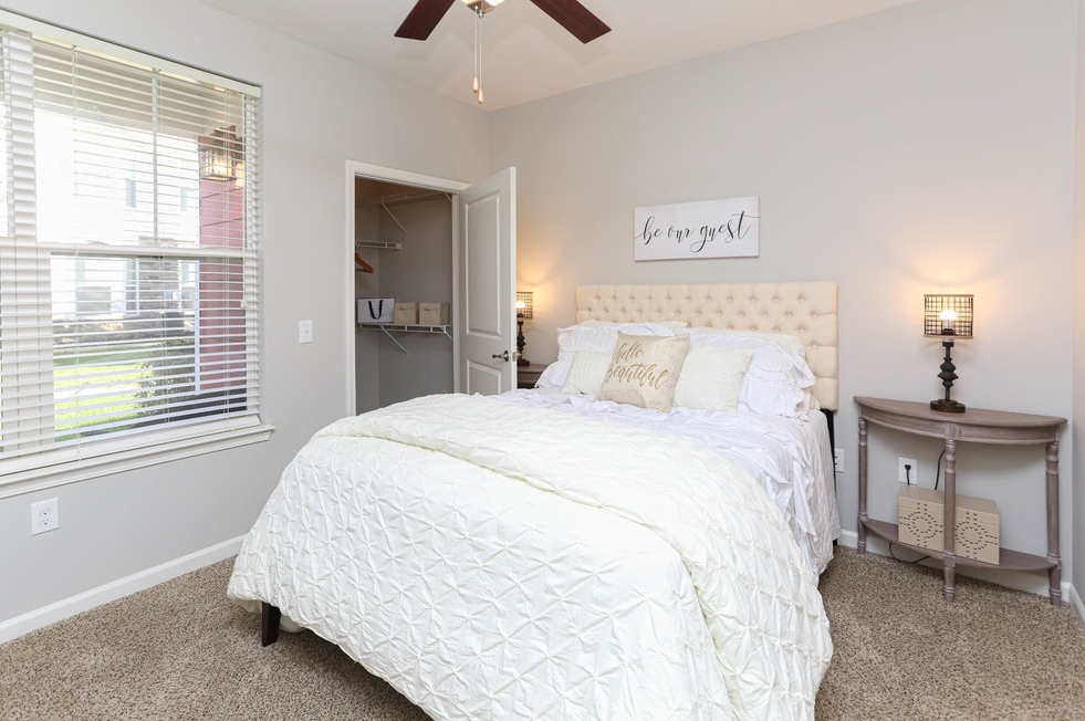 Bedroom With Expansive Windows at Hurstbourne Estates, Kentucky, 40223