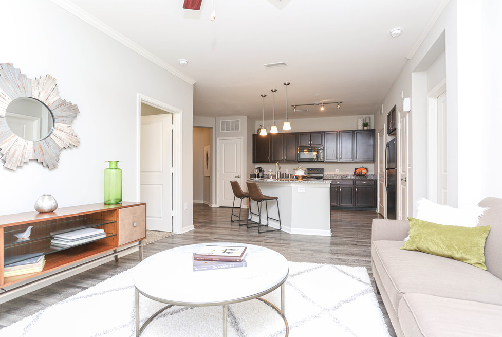 Living Room With Kitchen at Hurstbourne Estates, Louisville, 40223