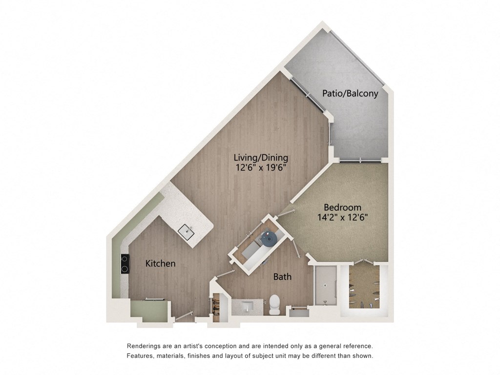 a floor plan of a house with a bedroom and a living room