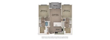 a floor plan of a 2103 sq ft apartment