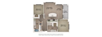 a floor plan of a 1 bedroom with a bathroom and a living room