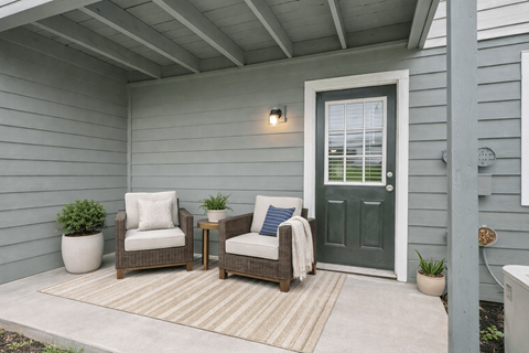 Porch with two chairs at Brookwood, Archdale, NC