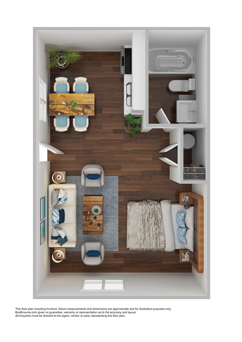 a stylized rendering of the 1st floor floor plan of the kessler residences