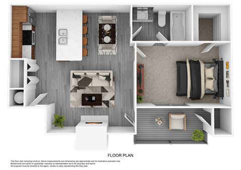 the floor plan of 448 sq ft