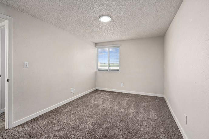 an empty room with a window