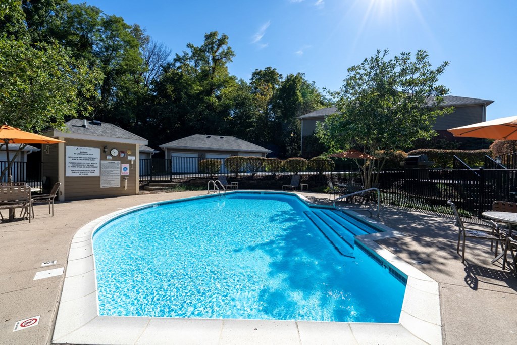 the swimming pool at our apartments