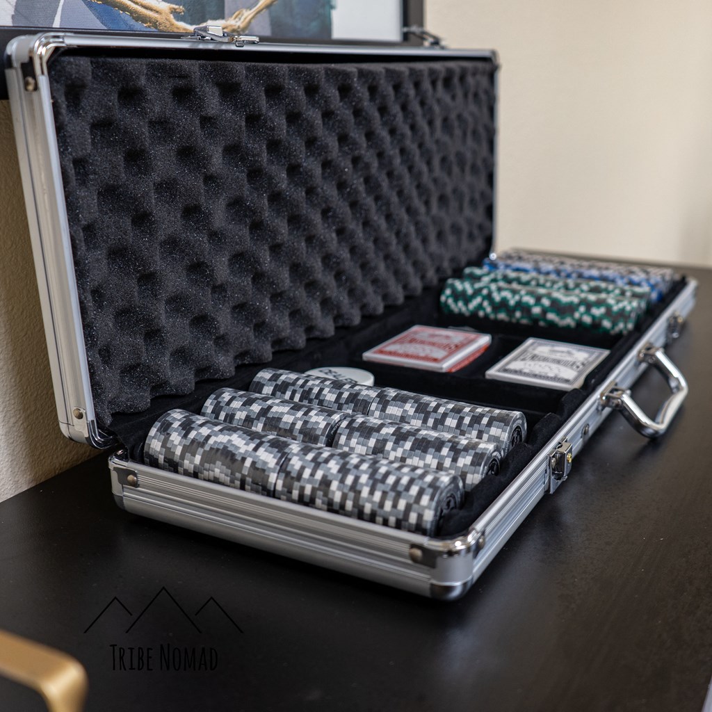 the contents of a suitcase sitting on top of a table