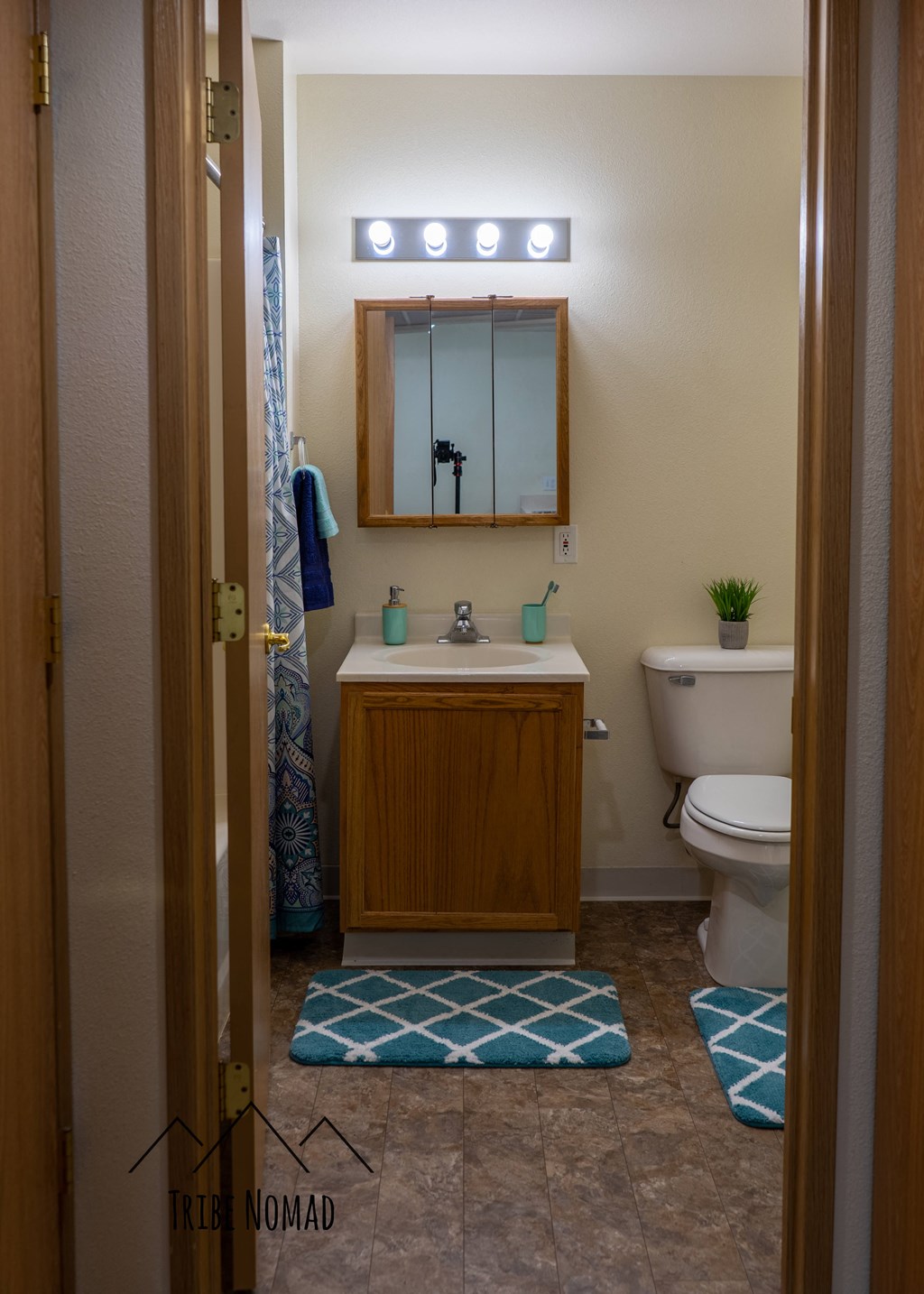 a bathroom with a toilet and a sink and a mirror