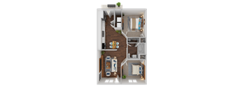 a bedroom floor plan of a 2100 sq ft apartment