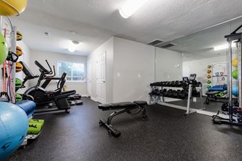 the gym at the preserve apartments