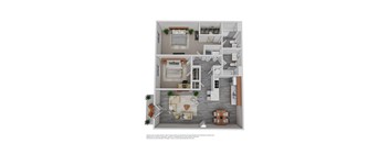 2Bed 2Bath Floor Plan at Tanyard Park Apartments, Louisville, Kentucky