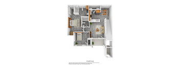 2 bed 2 bath A at Province of Briarcliff Apartments, Kansas City, 64118