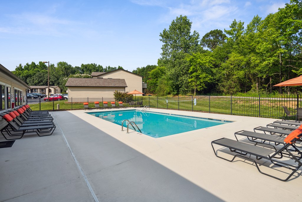 the swimming pool at our apartments
