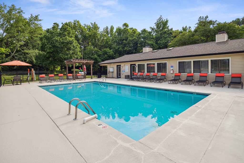 the swimming pool at our apartments