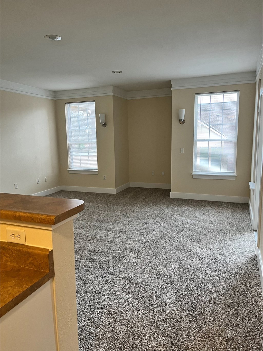 a look at the living room from the kitchen