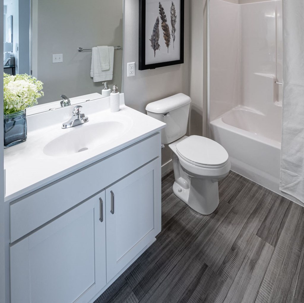 a bathroom with a sink toilet and a shower