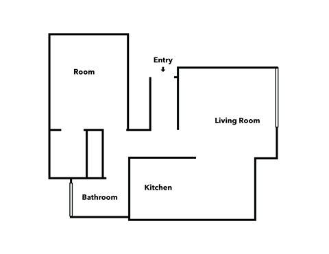 1 Bed : 1 Bath