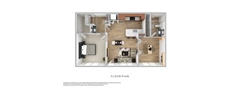 a floor plan of a 1 bedroom floor plan