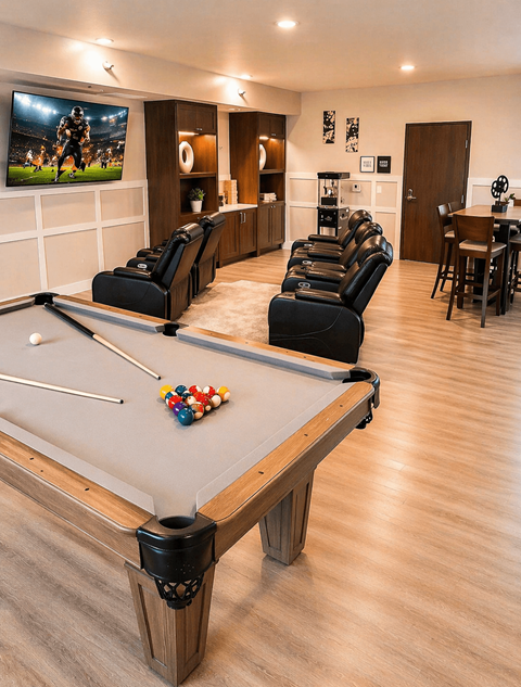 Game room at Cedar Green, Blaine, Minnesota