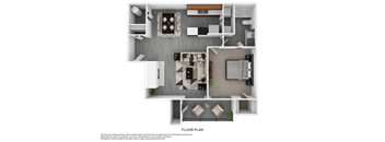 a floor plan of a house with a bedroom and a living room