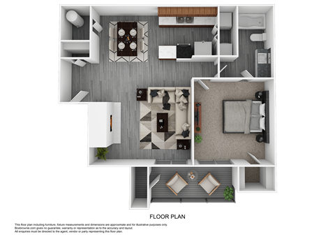a floor plan of a house with a bedroom and a living room