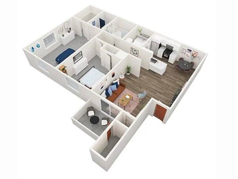 2B Floor Plan at Creekview, Utah