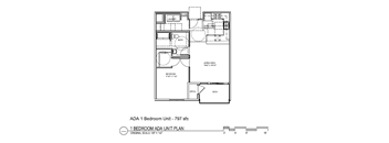 Pine ADA Floor Plan at Cedar Green, Blaine, MN, 55434
