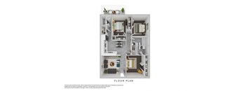 dimensional floor plan of a 1 bedroom005 sq ft floor plan