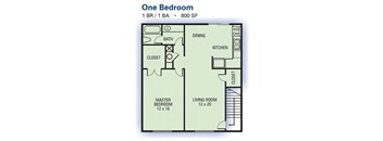 One Bedroom Floor Plan