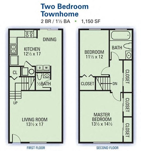 Two Bedroom Townhome